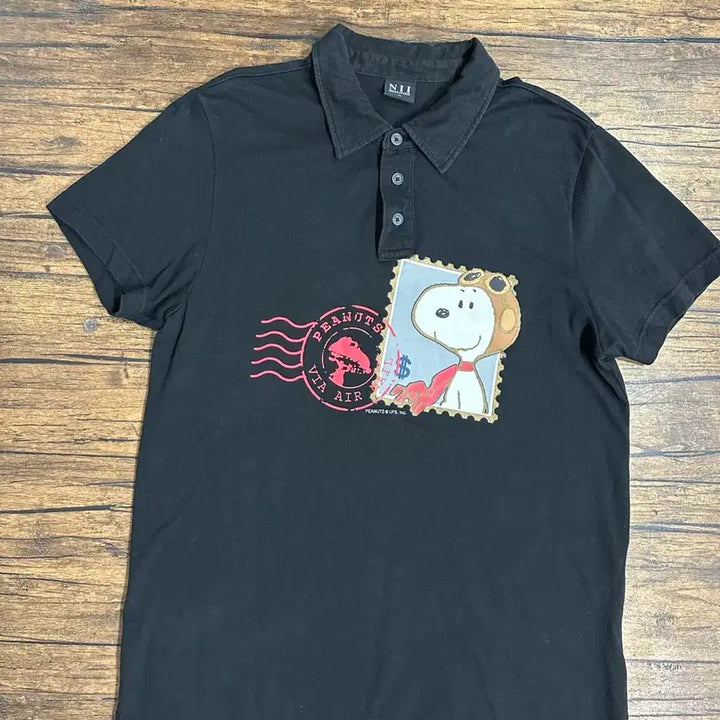 [BUNJANG] NII Snoopy Short-Sleeve Polo Shirt / NII 스누피 반팔 카라티 100