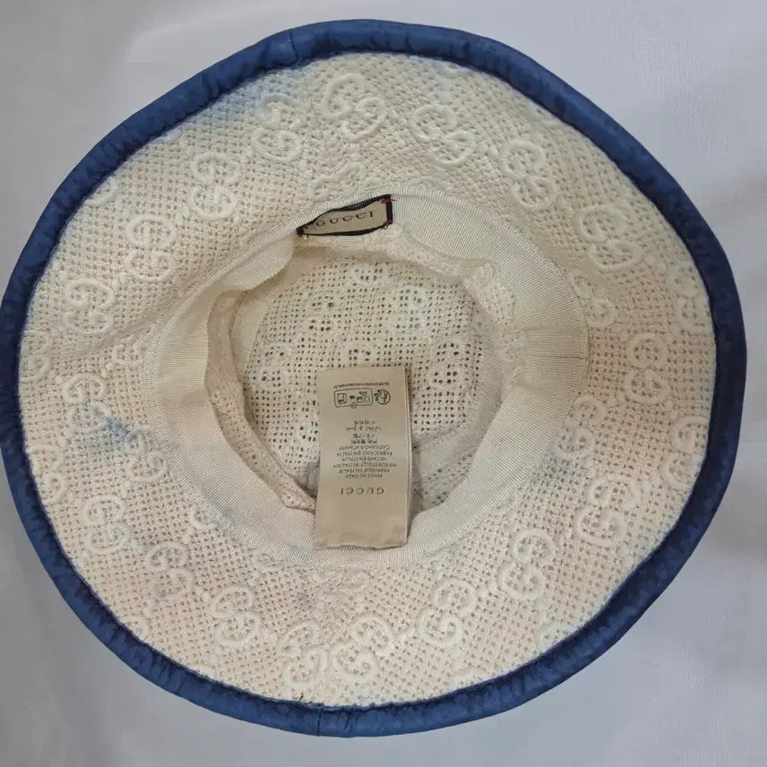 [BUNJANG] Gucci GG Logo Crochet Bucket Hat Ivory / (정품)구찌 GG 로고 크로셰 모자 아이보리