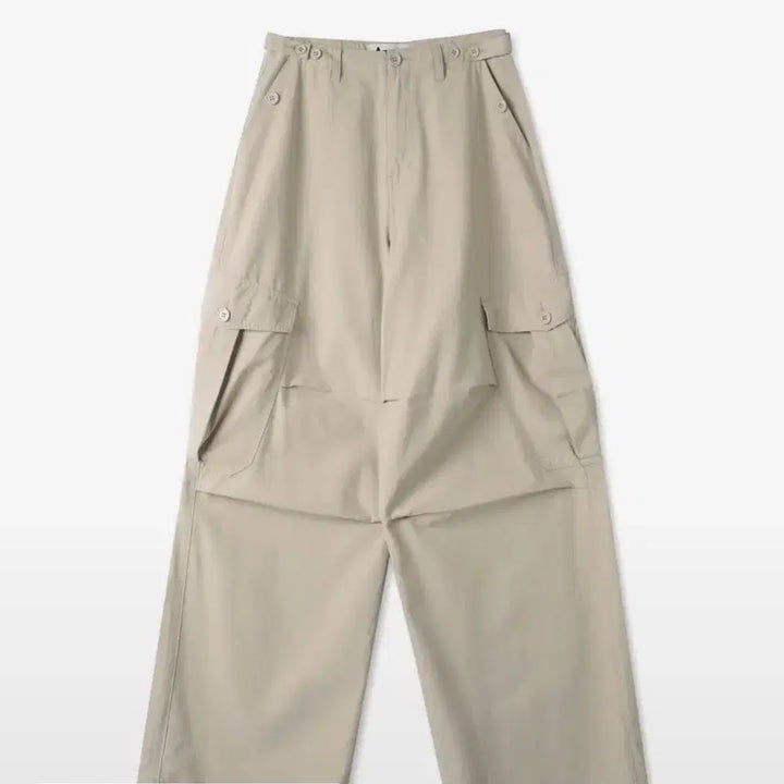 [BUNJANG] Urban Dress Enter Wide Cargo Cotton Pants - Deep Beige / 어반드레스 Enter Wide Cargo Cotton Pants DEEP