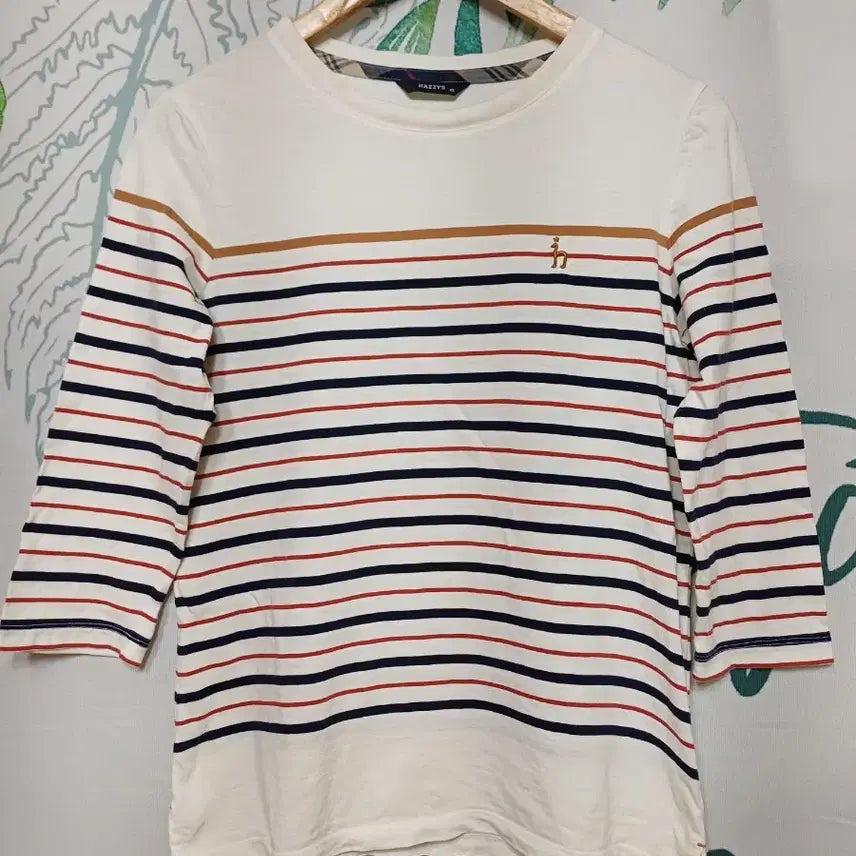 [BUNJANG] Hazzys 7-8 Sleeve Striped T-Shirt Size 85 / 헤지스  7부소매 티셔츠 85