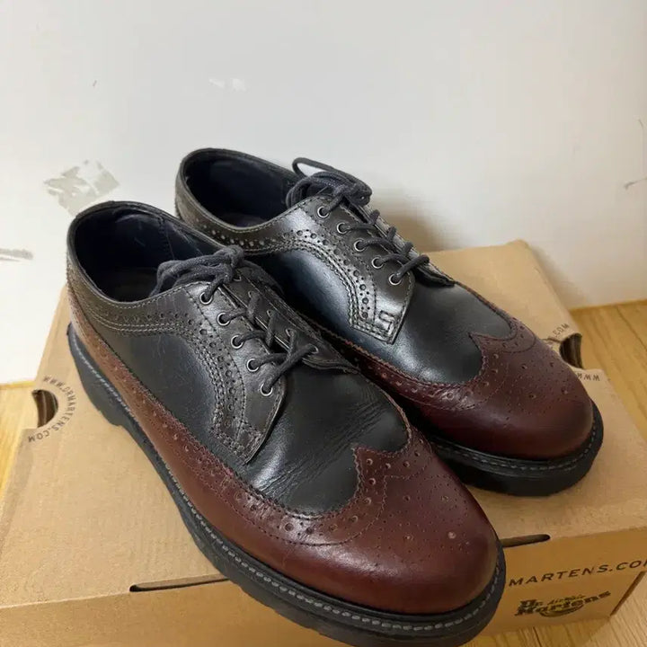 [BUNJANG] Dr. Martens 3989 Wingtip Derby Shoes Burgundy Green Size 260 / 닥터마틴 3989 버건디 그린 윙팁 더비 260