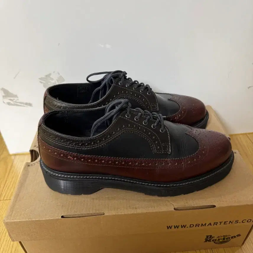 [BUNJANG] Dr. Martens 3989 Wingtip Derby Shoes Burgundy Green Size 260 / 닥터마틴 3989 버건디 그린 윙팁 더비 260
