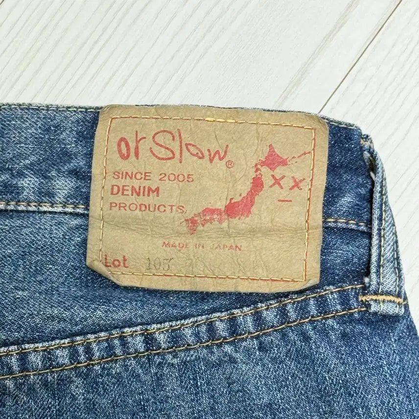 [BUNJANG] OrSlow 105 2 Years Washed Denim Pants / 오어슬로우 105 2years 워싱 데님