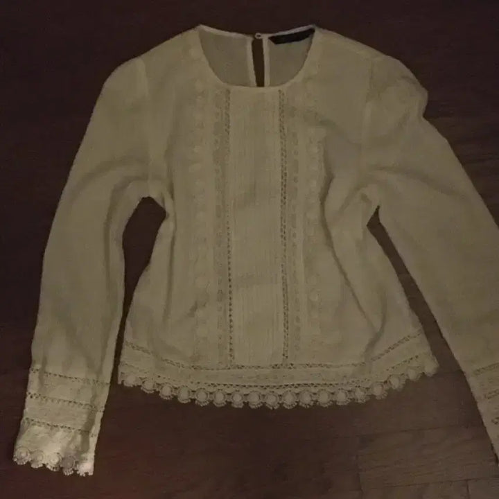 [BUNJANG] Vintage White Lace Detail Mori Girl Blouse / 빈티지 화이트 블라우스 하구미 모리걸 일본빈티지 공겜여주