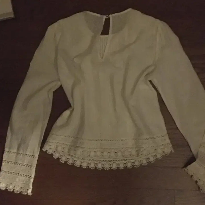 [BUNJANG] Vintage White Lace Detail Mori Girl Blouse / 빈티지 화이트 블라우스 하구미 모리걸 일본빈티지 공겜여주