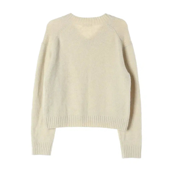 [BUNJANG] Recto 21FW V-Neck Wool Raccoon Cashmere Knit Sweater / 렉토 21FW 브이넥 울 라쿤 캐시미어 니트 스웨터