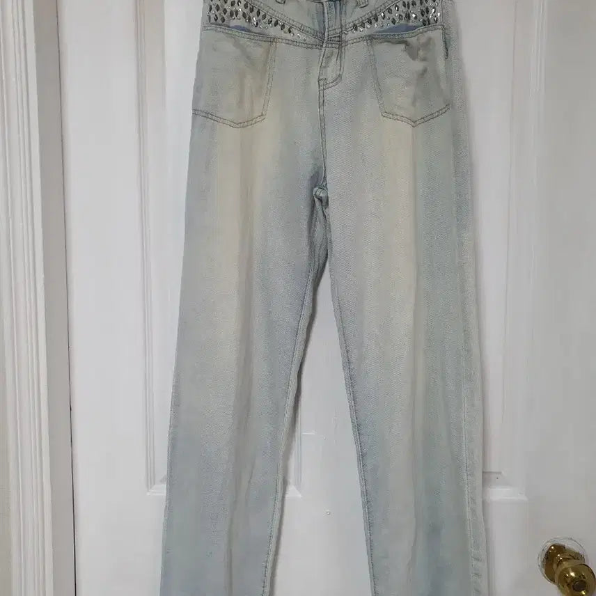 [BUNJANG] Light Wash Wide Leg Denim Jeans (Size L) / 연청 와이드 데님 L사이즈