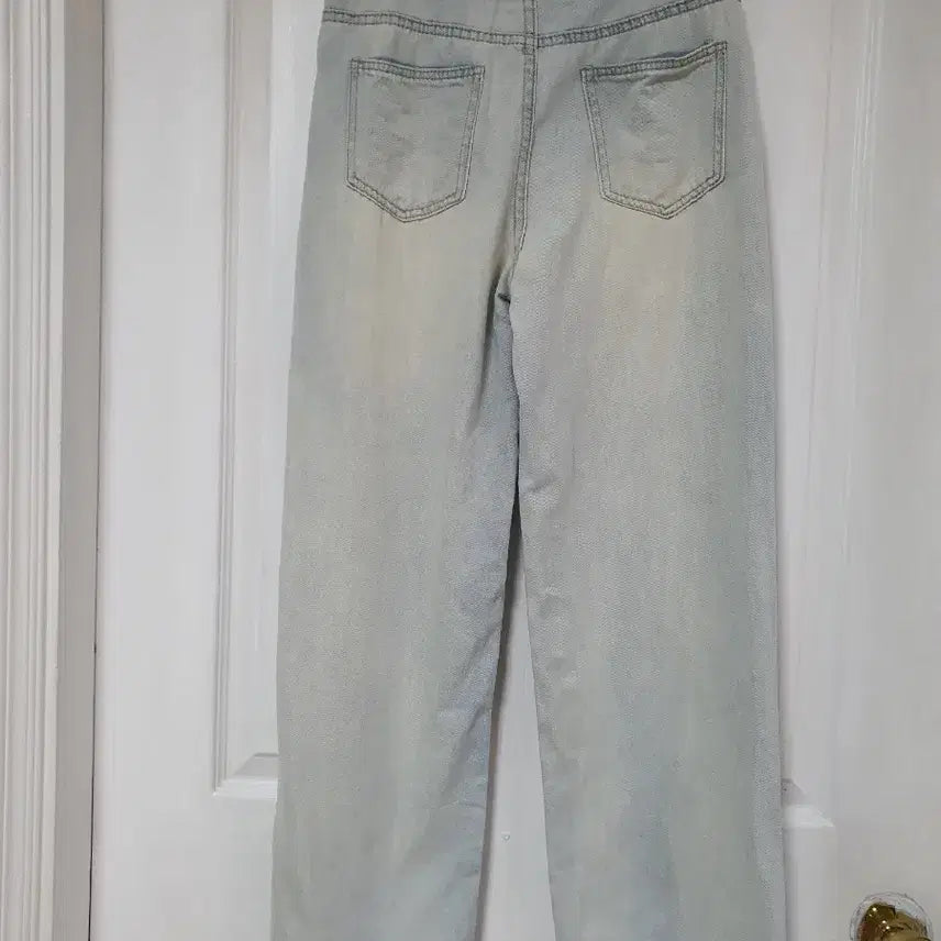 [BUNJANG] Light Wash Wide Leg Denim Jeans (Size L) / 연청 와이드 데님 L사이즈