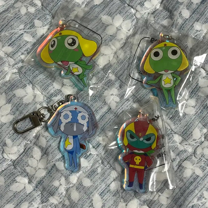 [BUNJANG] Keroro Ttebushi Stickers &amp; Acrylic Keyrings Bundle Set / 케로로 띠부씰 &amp; 아크릴 키링 일괄 판매