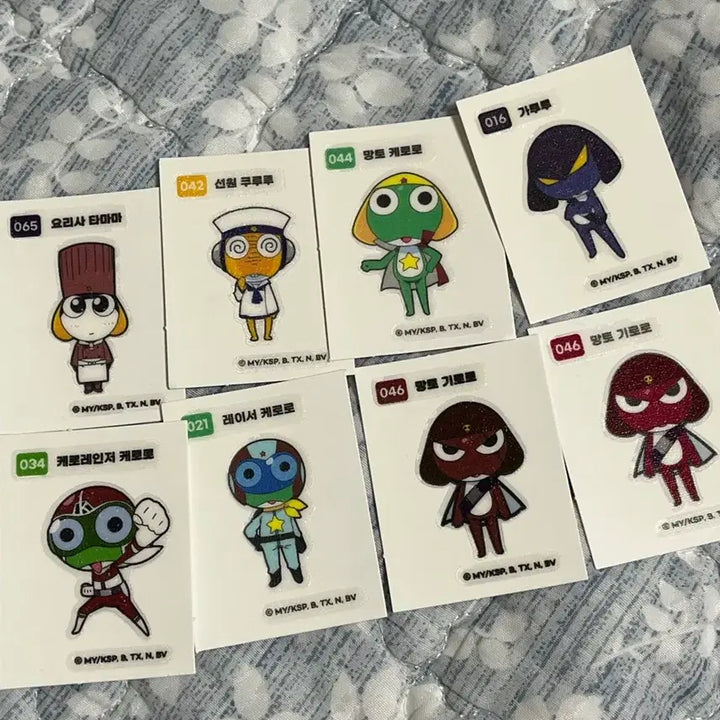 [BUNJANG] Keroro Ttebushi Stickers &amp; Acrylic Keyrings Bundle Set / 케로로 띠부씰 &amp; 아크릴 키링 일괄 판매