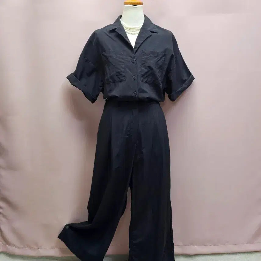 [BUNJANG] MOODLAB Wrinkled Cotton Shirt Pintuck Jumpsuit / MOODLAB 바스락 셔츠 핀턱 점프수트