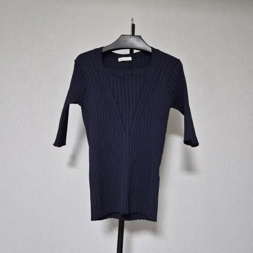 [BUNJANG] IT MICHAA 88 Ribbed Knit T-Shirt Short Sleeve / 잇미샤 88 M 골지 니트 티셔츠 W-반팔-166
