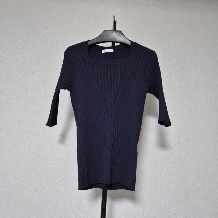 [BUNJANG] IT MICHAA 88 Ribbed Knit T-Shirt Short Sleeve / 잇미샤 88 M 골지 니트 티셔츠 W-반팔-166
