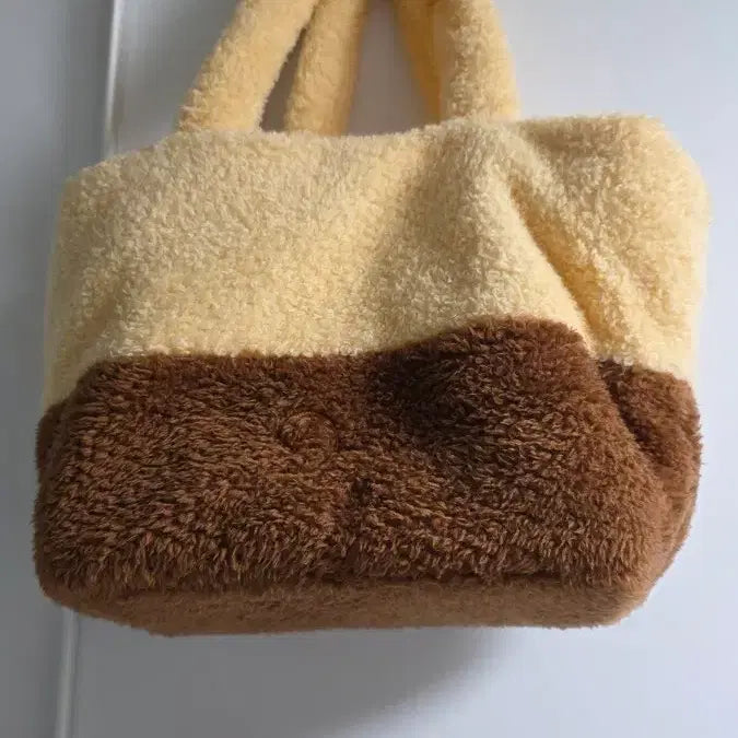 [BUNJANG] Cute Sherpa Character Tote Bag / 귀여운 뽀글이 캐릭터 토트백