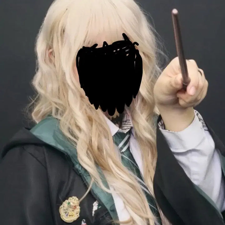 [BUNJANG] Platinum Blonde Long Wavy Full Wig / 백금발 웨이브 장발 통가발 팝니다