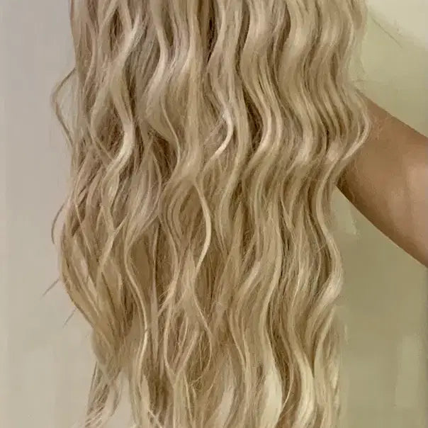 [BUNJANG] Platinum Blonde Long Wavy Full Wig / 백금발 웨이브 장발 통가발 팝니다