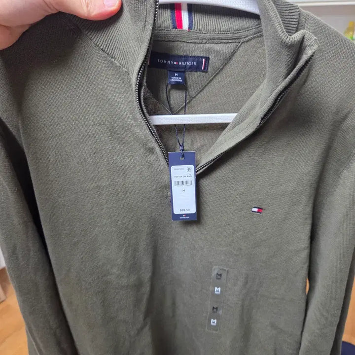 [BUNJANG] Tommy Hilfiger Long Sleeve T-Shirt - Khaki (Size M) / 타미힐피거 옷 팝니다 택제거안함