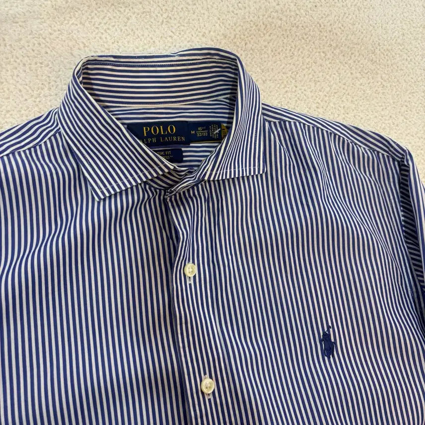 [BUNJANG] Polo Ralph Lauren New Label Striped Cotton Shirt / 100 폴로랄프로렌 신형라벨 스트라이프 코튼 셔츠
