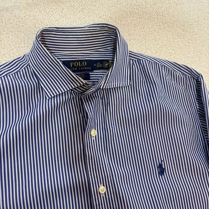 [BUNJANG] Polo Ralph Lauren New Label Striped Cotton Shirt / 100 폴로랄프로렌 신형라벨 스트라이프 코튼 셔츠