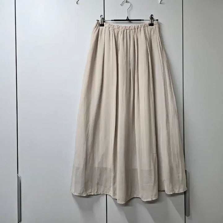 [BUNJANG] Chiffon Long Skirt with Waist Banding / 일본수입 허리밴딩 쉬폰 롱치마Free