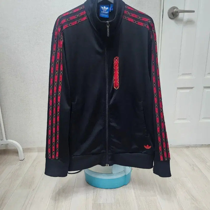 [BUNJANG] Adidas Firebird Tartan Check Back Logo Track Top Jersey / (110)2XL초대장급아디다스 파이어버드 타탄체크백로고[검빨]트랙탑져지