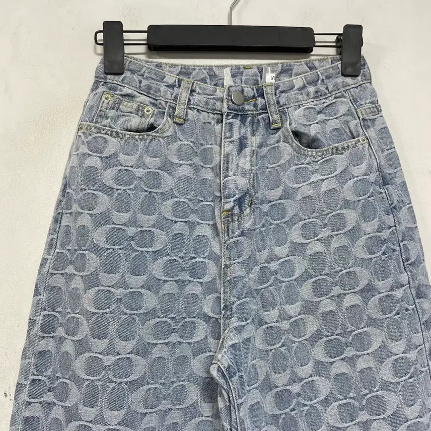 [BUNJANG] Patterned Denim Jeans / 특가새)N6299 패턴 청바지.데님