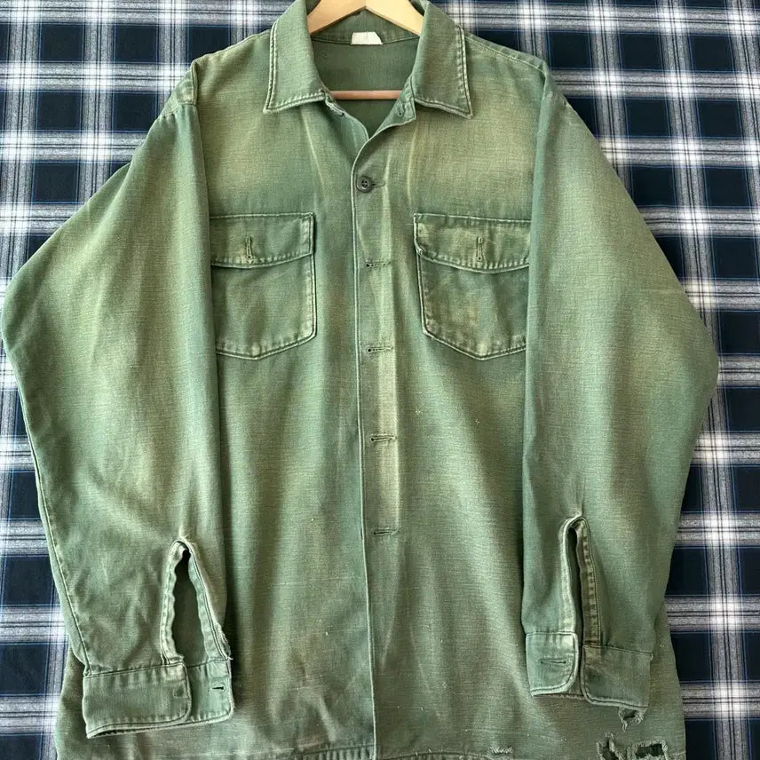 [BUNJANG] US Military OG-107 Field Shirt / 미군 og-107 밀리터리 셔츠