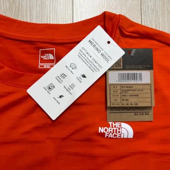 [BUNJANG] The North Face Tech Merino Wool Short Sleeve T-Shirt / 노스페이스 테크 메리노 울 반팔 90