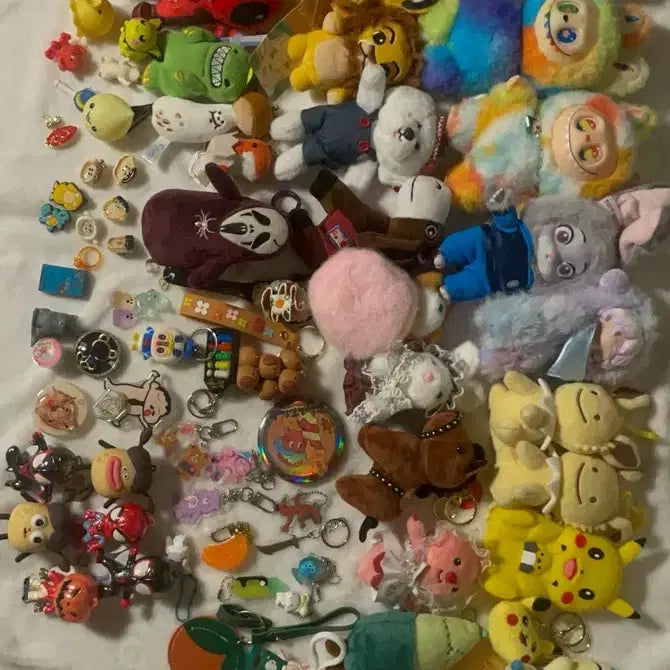 [BUNJANG] Assorted Character Plushies and Keychains Set / 캐릭터 인형 키링 모음