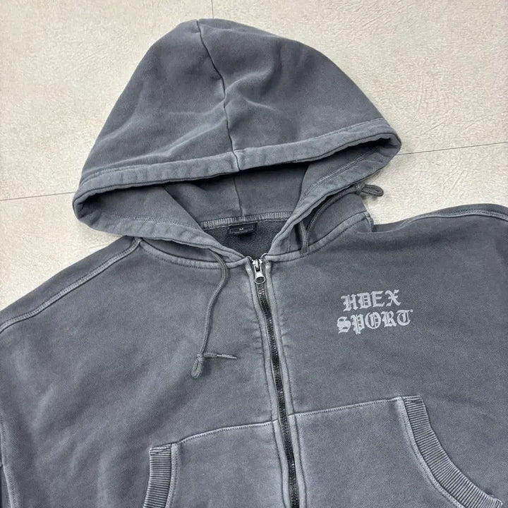 [BUNJANG] H:DECK Big Logo Cropped Hoodie Zip-Up / 에이치덱스 빅로고 크롭 후드집업