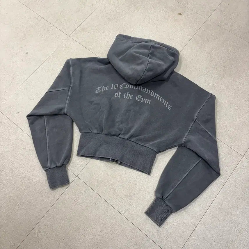 [BUNJANG] H:DECK Big Logo Cropped Hoodie Zip-Up / 에이치덱스 빅로고 크롭 후드집업