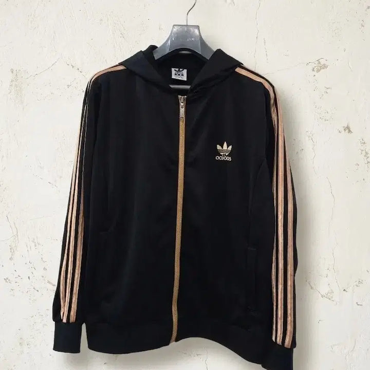 [BUNJANG] Adidas Vintage Trefoil Full-Zip Hoodie / 아디다스 빈티지 트레포일 검골 후드 집업 95