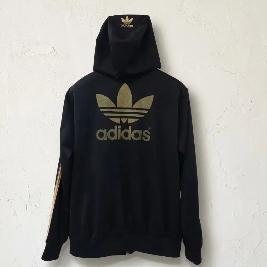 [BUNJANG] Adidas Vintage Trefoil Full-Zip Hoodie / 아디다스 빈티지 트레포일 검골 후드 집업 95