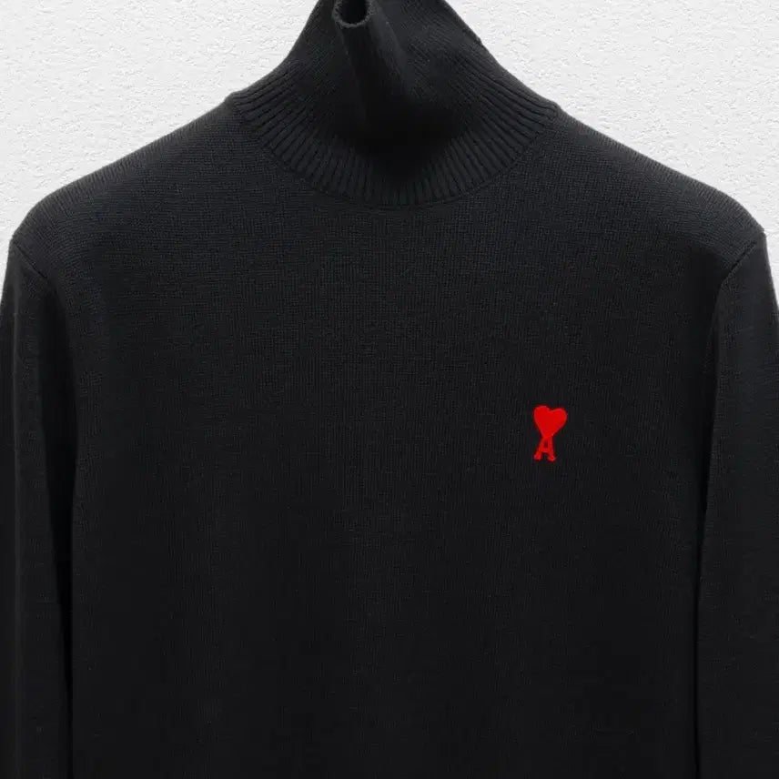 [BUNJANG] AMI Paris Small Heart Merino Wool Knit Turtleneck M / 아미 스몰하트 메리노울 니트 터틀넥 M