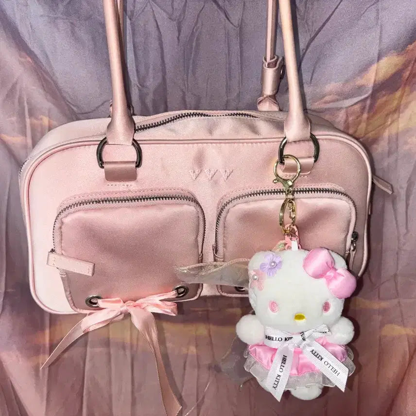 [BUNJANG] VVV Ribbon Tote Shoulder Bag Pink / vvv 리본 토트 숄더백 핑크 브이브이브이