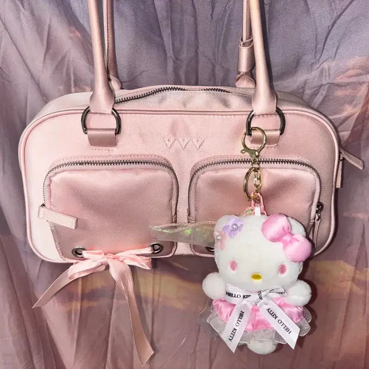 [BUNJANG] VVV Ribbon Tote Shoulder Bag Pink / vvv 리본 토트 숄더백 핑크 브이브이브이