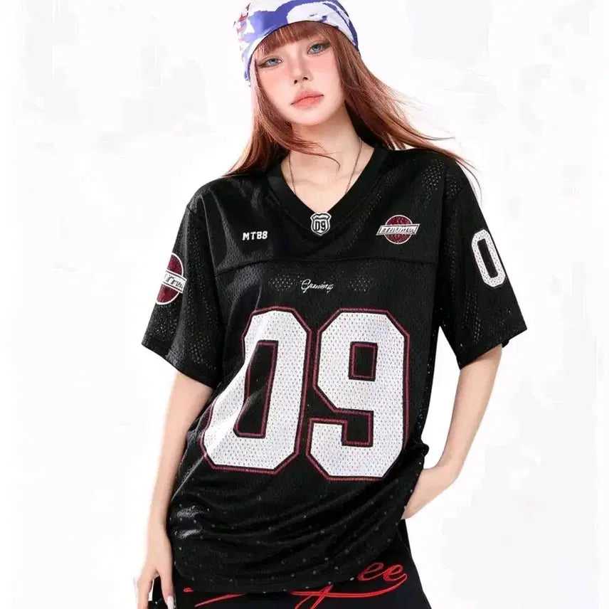 [BUNJANG] Oversized Mesh T-Shirt Loose Fit Short Sleeve Tee / [3컬러] 매쉬티셔츠 박스티 블록코어 루즈핏 반팔티셔츠 y2k 댄스복