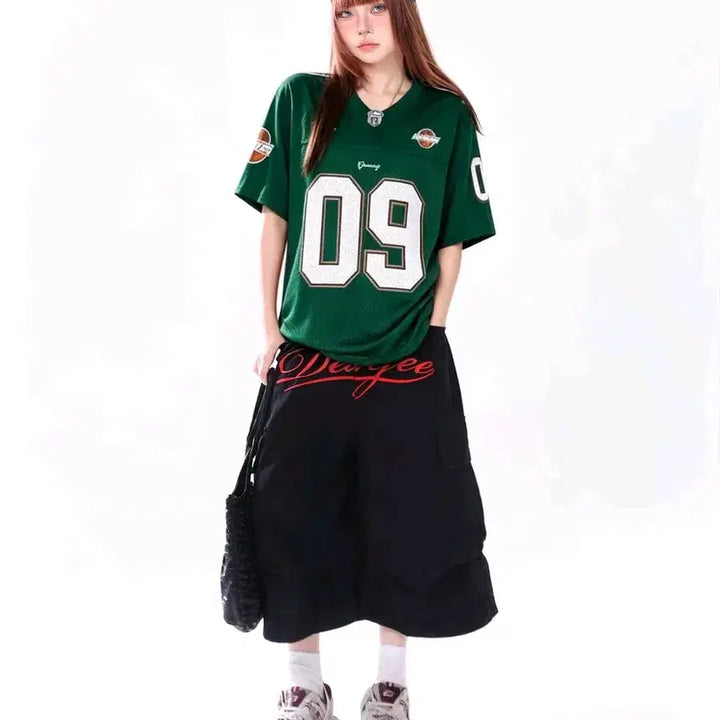 [BUNJANG] Oversized Mesh T-Shirt Loose Fit Short Sleeve Tee / [3컬러] 매쉬티셔츠 박스티 블록코어 루즈핏 반팔티셔츠 y2k 댄스복