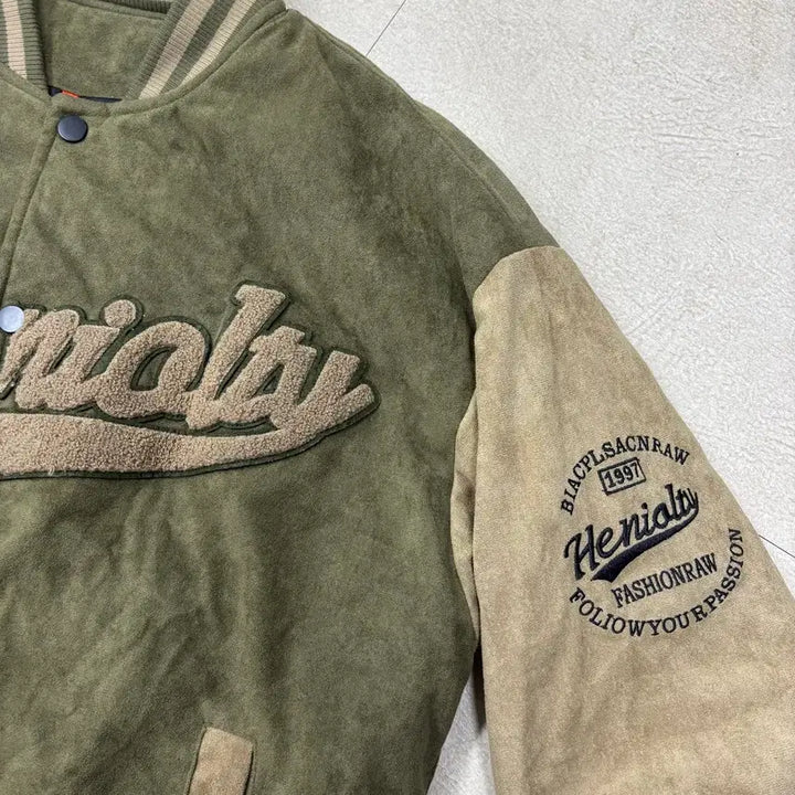 [BUNJANG] Vintage Two-Tone Old School Varsity Jacket / 빈티지 투톤 올드스쿨 바시티 자켓