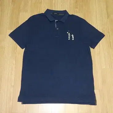 [BUNJANG] Hazzys Big Logo Navy Polo T-shirt (Size 105) / (110)A911.헤지스빅로고/네이비 카라티셔츠
