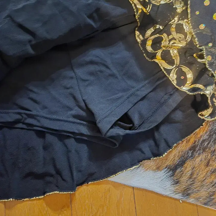 [BUNJANG] Black/Gold Sequin Layered Dance Dress / 블랙/골드 스팽글 레이어드 댄스복 드레스