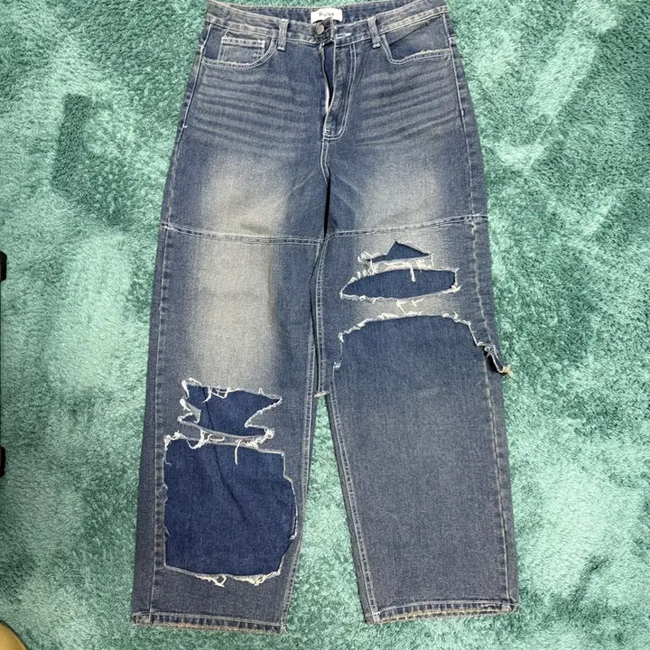 [BUNJANG] Vintage Damage Washing Denim Pants / 빈티지 데미지 워싱 데님 팬츠