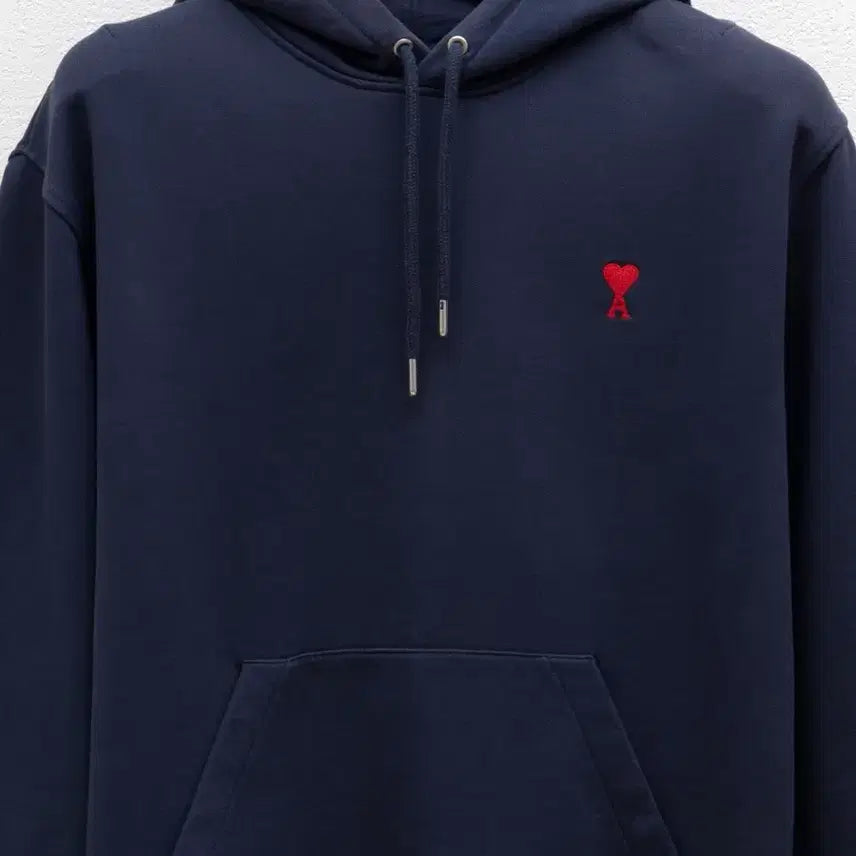 [BUNJANG] AMI Paris Small Heart Hoodie Navy L / 아미 스몰하트 후드티 네이비 L