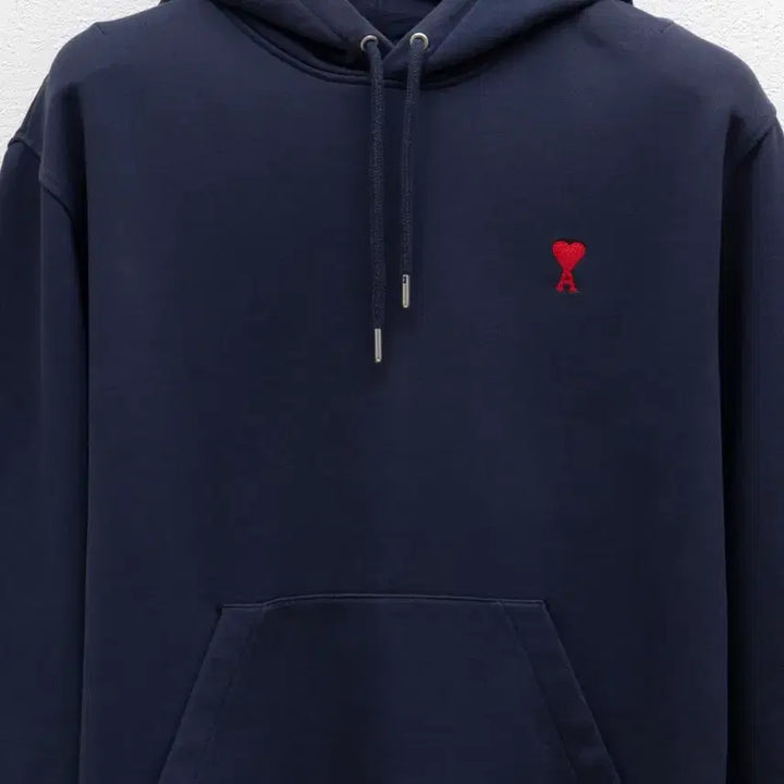 [BUNJANG] AMI Paris Small Heart Hoodie Navy L / 아미 스몰하트 후드티 네이비 L