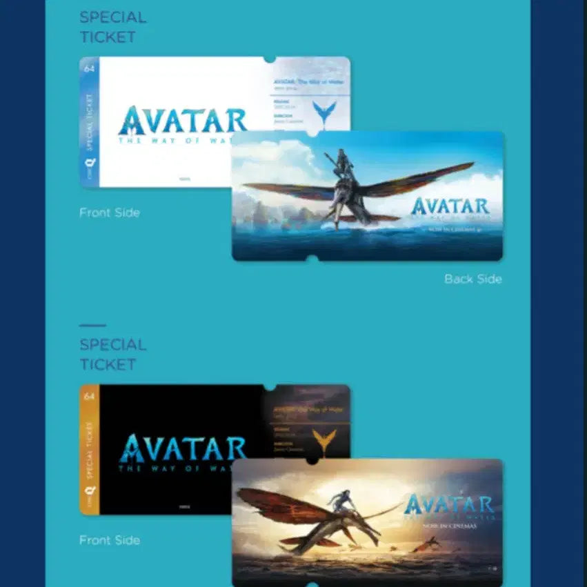 [BUNJANG] Avatar 2: The Way of Water Special Ticket Original Ticket Set / 아바타 2 물의 길 스페셜티켓 오리지널티켓 ttt 씨네큐 cgv 메가박스