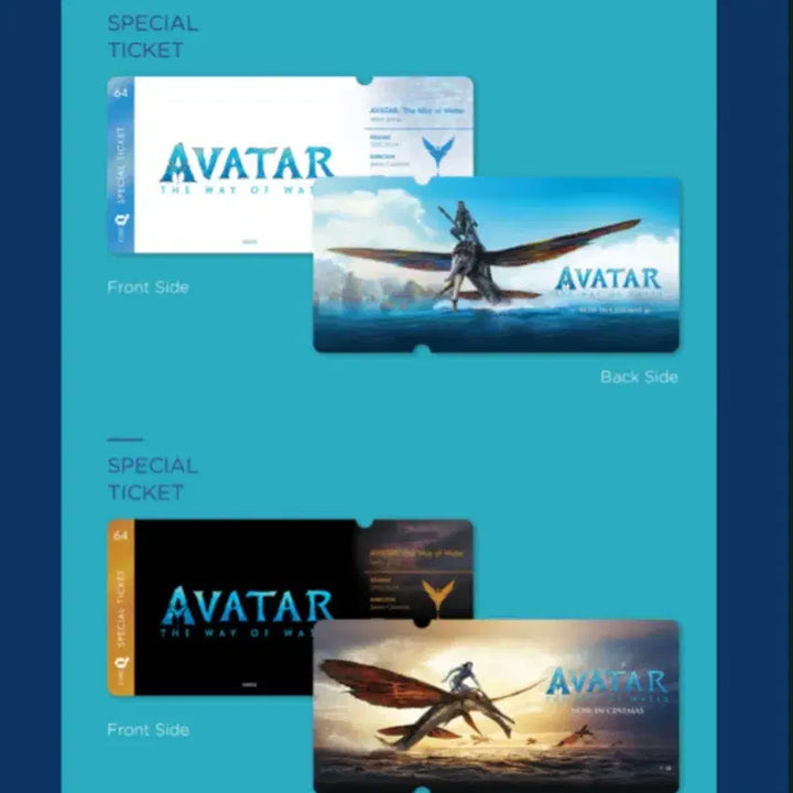 [BUNJANG] Avatar 2: The Way of Water Special Ticket Original Ticket Set / 아바타 2 물의 길 스페셜티켓 오리지널티켓 ttt 씨네큐 cgv 메가박스