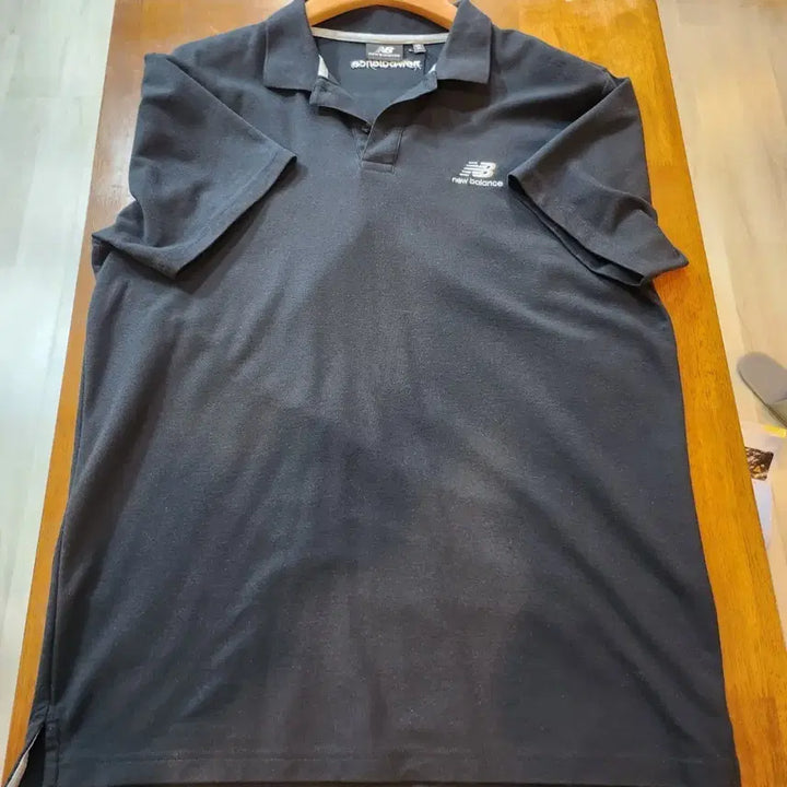 [BUNJANG] New Balance Black Short Sleeve Polo T-Shirt / 뉴발란스 블랙 반팔 폴로티셔츠