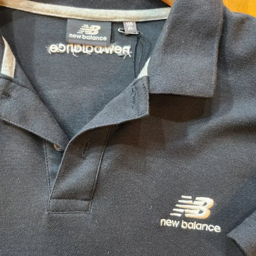 [BUNJANG] New Balance Black Short Sleeve Polo T-Shirt / 뉴발란스 블랙 반팔 폴로티셔츠