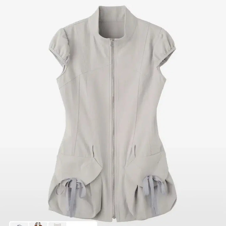 [BUNJANG] Sculptor Cargo Zip-Up Dress Ice Gray L / 스컬프터 카고 집업 드레스 원피스 아이스그레이 L