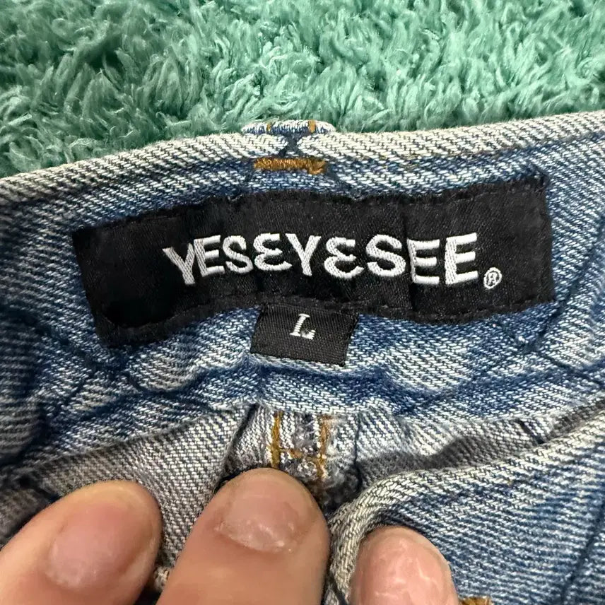 [BUNJANG] YESEYESEE Diamond Pattern Denim Pants / YESEYESEE 다이아몬드 데님 팬츠